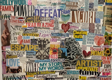 ”My Life Expectations VS My Reality No.2 " By Toni Wood, Collage on Canvas