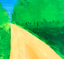 "Path" By David Calderon, Acrylic on Plywood