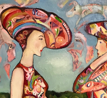 “Social Anxiety” By Kate Wood,  Oil on Canvas