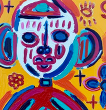 “Little Buddha” By Maxime Stamati, Acrylic on Canvas