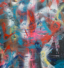 “Electra” By Rachel Camilleri, Acrylic and Spray Paint on Canvas