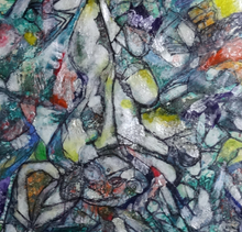 “Cells Accumulate Brightly” By Akira Kamita, Acrylic on Canvas