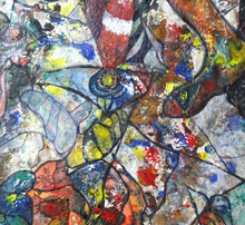 “Deep Sea Creature Voice” By Akira Kamita, Acrylic on Canvas