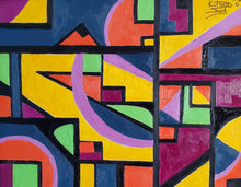 "Homage to Mondrian" by Kitrick Short, Oil on Canvas