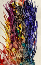 "Instinctual" by Bryant Small, Alcohol Ink, Acrylic Lumiere Paint on Yupo Paper