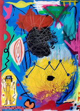 "She lives in an abstract world" by Tatiana Carvalho, Mixed Media on Canvas
