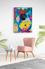 "She lives in an abstract world" by Tatiana Carvalho, Mixed Media on Canvas