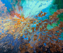 "Sun Flare" by Teri Starkweather, Mixed Media on Canvas