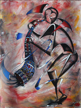“Tarumbeta Instrumental Series”  By Abu Mwenye, Acrylic on Canvas