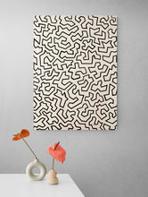 "Reading Between The Lines" by Taylines, Mixed Media On Canvas