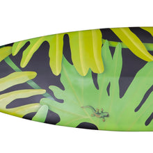 "Tropical Gecko" by Dwight Touchberry, Mixed Media on Recycled Surfboard
