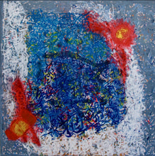 "Sunrise and Sunset on Both Sides of the Pacific Ocean" by Vivian Wenhuey Chen, Acrylic, collage & Mixed Media on Canvas