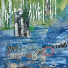 "The Weeping Ocean" by Vivian Wenhuey Chen, Oil, Acrylic, collage & Mixed Media on Canvas