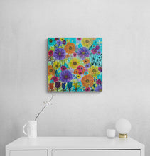 “Luminous Blooms" by Wendy Sinclair, Mixed Media on Canvas