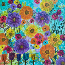 “Luminous Blooms" by Wendy Sinclair, Mixed Media on Canvas