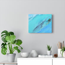 Surfer Light blue Stretched Canvas Giclee