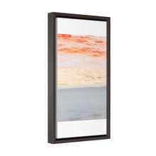 Ocean Water Red Beach Vertical Framed Premium Gallery Wrap Canvas