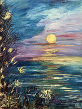 "Blue Sun" by Adèle Franklin, Mixed media on Canvas