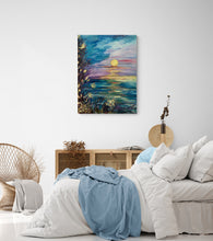 "Blue Sun" by Adèle Franklin, Mixed media on Canvas