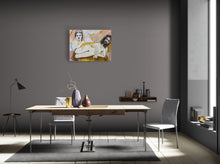 "Edie and Thea" by Amanda Saint Claire, Mixed Media on Canvas