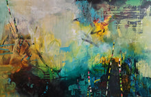 "Exuberances" by Kersteen A. Anderson, Acrylic and Collage on Canvas