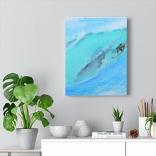 Surfer Light blue Stretched Canvas Giclee