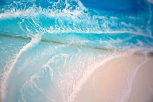 "Surf" By Anna Sweet, Resin Painting on Fiberglassed Surfboard