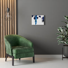 Palm Trees TV Blue Stretched Canvas