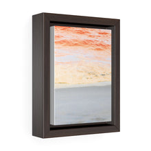 Ocean Water Red Beach Vertical Framed Premium Gallery Wrap Canvas