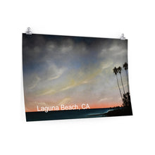 Premium Matte horizontal poster of a painting of Laguna Beach