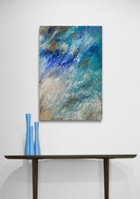 "Blue Meteors" by Camilla Rahaman-MacDonald, Acrylic on Stretched Canvas