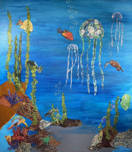 "Dancers of The Sea" by Camille Woods, Mixed Media on Canvas