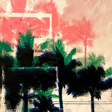 "Pink Sunset" by Carson James, Mixed Media on Canvas