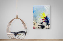 "Stormy Palms" by Carson James, Mixed Media on Canvas