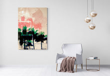 "Pink Sunset" by Carson James, Mixed Media on Canvas