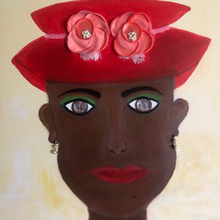 “Delta Dawn” by Juanita D. Holley, Acrylic/Mixed Media on Canvas