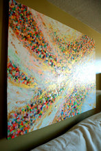 "Abounding Journey" by ChanMi Jung Pyles, Acrylic with Genuine Gold Leaf on Canvas