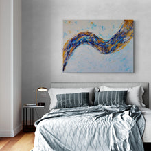 "Nothing Is Impossible For You" by ChanMi Jung Pyles, Acrylic with Genuine Gold Leaf on Canvas