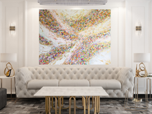 "Abounding Journey" by ChanMi Jung Pyles, Acrylic with Genuine Gold Leaf on Canvas