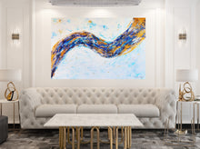 "Nothing Is Impossible For You" by ChanMi Jung Pyles, Acrylic with Genuine Gold Leaf on Canvas