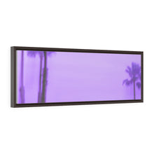 Palm Trees Pier Horizontal Framed Premium Gallery Wrap Canvas