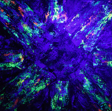 "Out Space" by Marie Anne Decamp, Acrylic on Canvas (with UV Light)