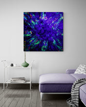 "Out Space" by Marie Anne Decamp, Acrylic on Canvas (with UV Light)