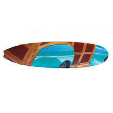"‘‘42 Ford Woody" by Dwight Touchberry, Mixed Media on Recycled Surfboard