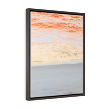 Ocean Water Red Beach Vertical Framed Premium Gallery Wrap Canvas