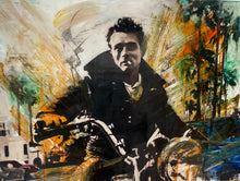 "Gonna be a Legend" by Asma Kocjan, Mixed Acrylic-collage, Epoxy on Canvas