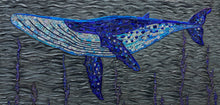 "Whale" by Christine Hausserman, Mixed Media on Metal