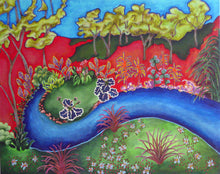 “Blue Ribbon” by Ellen French, Acrylic on Canvas
