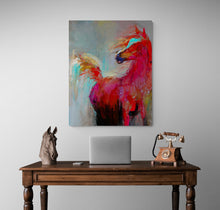 "Gold&Red" by Gabrielle Benot, Textured Giclée on Canvas