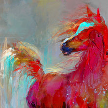 "Gold&Red" by Gabrielle Benot, Textured Giclée on Canvas